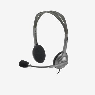 OEM Logitech H111 Headset Wired Head-band OfficeCall Center Grey 981-000593