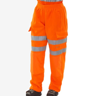 Beeswift Hi Viz Jogging Bottoms Orange 3XL BSJBORXXXL