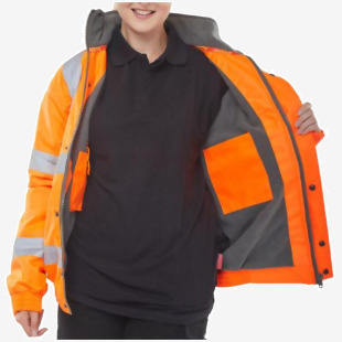 Beeswift High Visibility Fleece Lined Bomber Jacket Orange 5XL CBJFLOR5XL