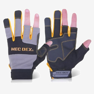 Mecdex Mec Dex Work Passion Tool Mechanics Glove Grey Gold 2XL (Pair) MECDY-714XXL