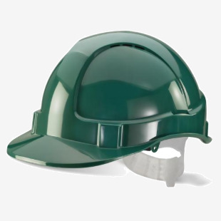 Beeswift Economy Vented Safety Helmet Green  BBEVSHG