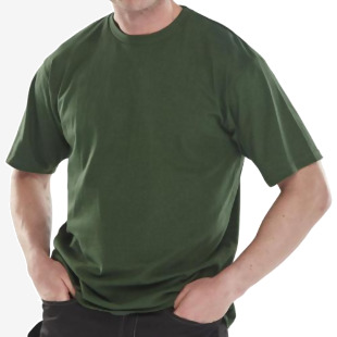 Beeswift Heavy Weight Tee Shirt Bottle Green L CLCTSHWBGL