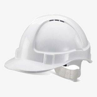 Beeswift Economy Vented Safety Helmet White  BBEVSHW