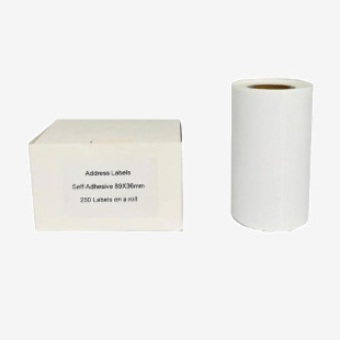 CTS Compatible Address Label Roll Self Adhesive 89x36mm White Pack of 250 ADDLAB8936