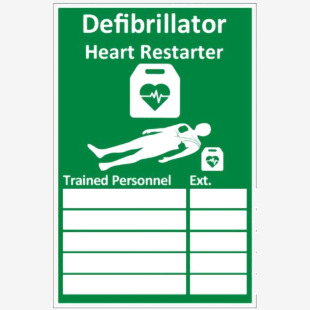 Click Medical Aed Trained Personnel Sign Green 20X30cm CM1327