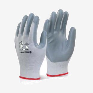 Beeswift NITRILE FOAM NYLON GLOVE 07 S  NFNG07