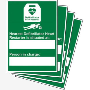 Click Medical NEAREST AUTOMATED DEFIBRILLATOR SIGN CM1326