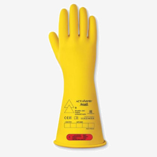 Ansell LOW VOLTAGE ELECTR INSULATING GLOVE (CLASS 0) 14” SIZE 10 XL ANRIG014YXL