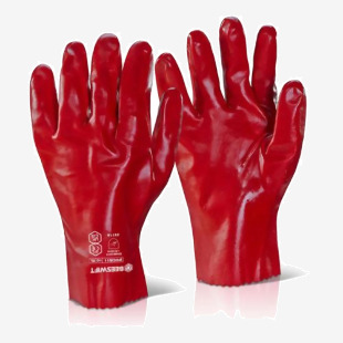 Beeswift PVC Gauntlet Red 11â€  PVCG11