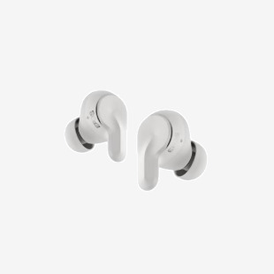 The photo features a pair of Sennheiser Electronic GmbH EPOS Adapt E1 White In-Ear Bluetooth Stereo Earbuds, complete with a sleek design and a comfortable fit. The headphones are equipped with advanced audio technology and come in a crisp, modern white color. The compact size allows for easy portability while still delivering excellent sound quality.