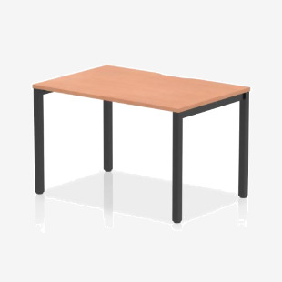Evolve Plus 1200mm Single Starter Office Bench Desk Beech Top Black Frame BE901