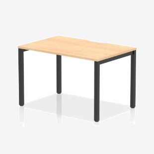 Evolve Plus 1200mm Single Starter Office Bench Desk Maple Top Black Frame BE903