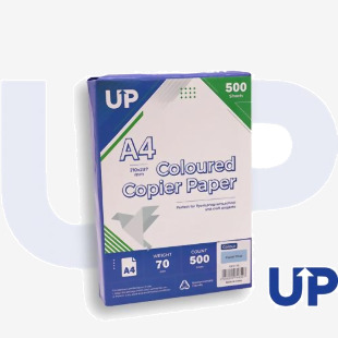 UP Coloured A4 Copier Paper 70GSM Pastel Blue - 500 sheets - 1 Ream UP0115