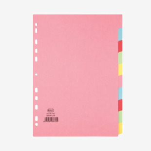 Elba-10 Part Card Divider Recycled Manilla A4 Assorted 400007246 BX05000