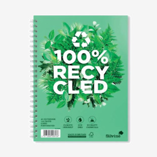 Silvine Premium Recycled Wirebound Notebook A5 (Pack of 5) R103 SV42813
