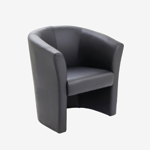 Avior Vinyl Tub Chair 735x615x770mm Black KF03527 KF03527