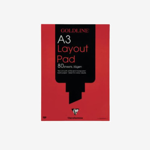Clairefontaine Goldline Layout Pad 80 Sheets 50gsm A3 GPL1A3 CHL1A3