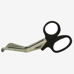 The photograph displays a pair of Wallace Cameron first aid scissors and Tough Cut scissors. The scissors have a sharp and durable design, with sturdy handles and a sleek silver finish. The blades are pointed and cut through various materials with ease. The scissors are neatly displayed against a plain background, showcasing their quality and functionality.