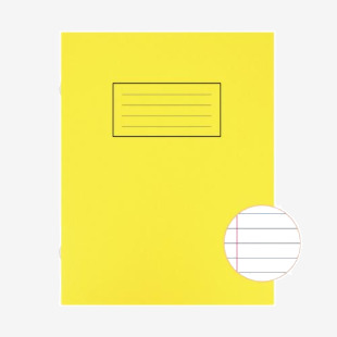 Silvine Exercise Book Ruled 229x178mm Yellow (Pack of 10) EX103 SV43504