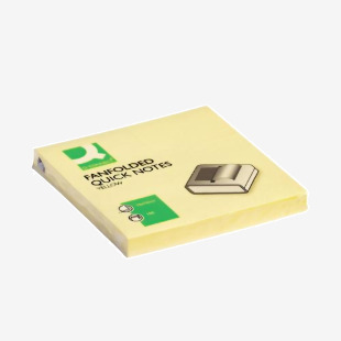 Q-Connect Fanfold Notes 75x75mm Yellow (Pack of 12) KF02161 KF02161