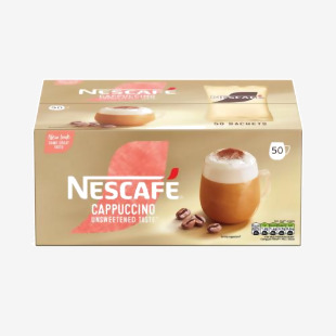 Nescafe Gold Cappuccino Unsweetened Instant Coffee Sachets (Pack of 50) 12582308 NL44473