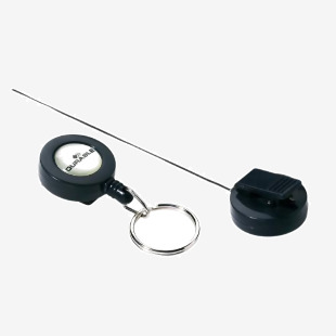 Durable Secure Retractable Keyring Badge Reel for IDs and Keys Black (Pack of 10) 822258 DB80201