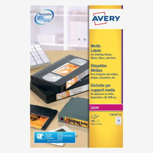 Avery Video Spine Label 145x17mm 16 Per Sheet White (Pack of 400) L7674-25 AVL7674