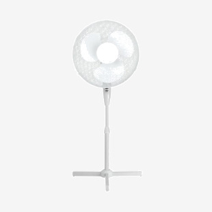 Q-Connect 16 Inch406mm Pedestal Fan White KF00404 KF00404
