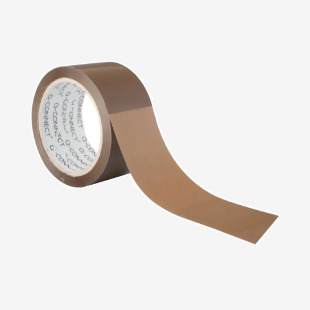 Q-Connect Packaging Tape 50mmx66m Polypropylene Brown (Pack of 6) KF27010 KF27010