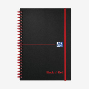 Black n Red Wirebound Ruled Polypropylene Notebook 140 Pages A5 (Pack of 5) 100080140 JDC67009