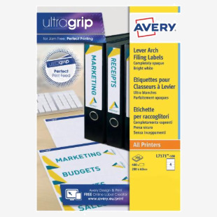 Avery Lever Arch Filing Laser Labels 200x60mm (Pack of 400) L7171-100 AV17628