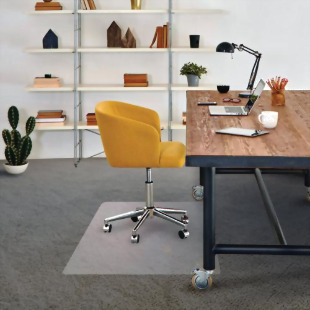 Floortex Cleartex Rectangular Chair Mat Carpet 1500x1200x2.2mm PVC Clear 1115225EV FL74112