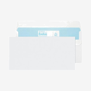 Evolve DL Envelope Recycled Wallet Self Seal 90gsm White (Pack of 1000) RD7882 BLK93000