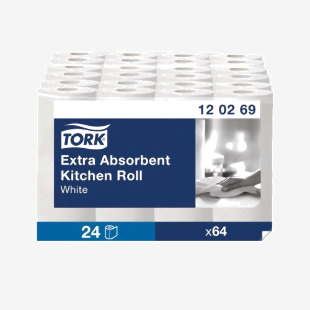 Tork Extra Absorbent Kitchen Roll 2-Ply White (Pack of 24) 120269 SCA00630