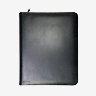 Monolith Zipped Leather Ring Binder wInternal Pockets A4 Black 2924 HM29240
