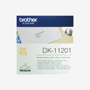 Brother Black on White Paper Standard Address Labels (Pack of 400) DK11201 BA62988