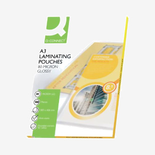 Q-Connect A3 Laminating Pouch 160 Micron (Pack of 100) KF04122 KF04122