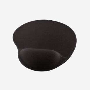 This picture shows a grey Q-Connect gel mouse mat with the Q-Connect logo printed in the corner. The mat has a smooth surface and a gel-filled wrist rest for comfortable use. The bottom has a non-slip backing to keep it in place on a desk or table.