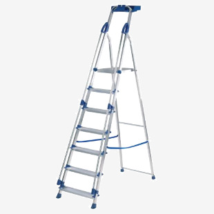 Werner Blue Seal Stepladder 7 Tread Professional Aluminium 7050718 ABR10507