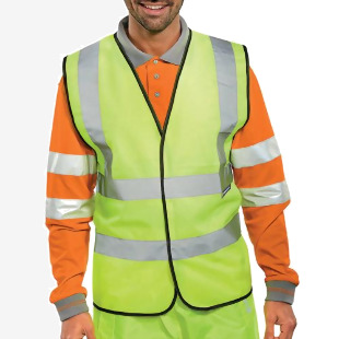 Beeswift High Visibility Waistcoat Full App G Saturn Yellow XL WCENGXL PWC02254
