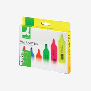 Q-Connect Assorted Highlighter Pens (Pack of 6) KF01909 KF01909