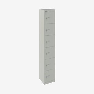 Bisley 6 Door Locker 305x305x1802mm Goose Grey CLK126 GOOSE BY09214