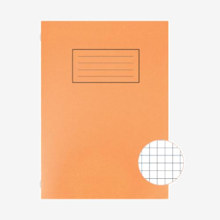Silvine Exercise Book 5mm Squares A4 Orange (Pack of 10) EX113 SV43514