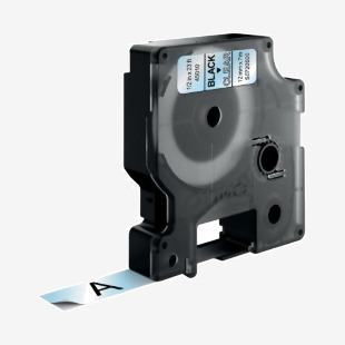 Dymo 45010 D1 LabelMaker Tape 12mm x 7m Black on Clear S0720500 ES45010