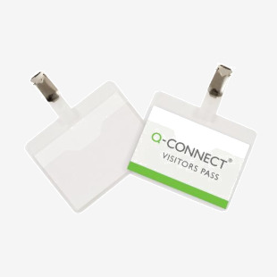 Q-Connect Visitor Badge 60x90mm Pack of 25 KF01560 KF01560