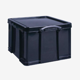 Really Useful 42 Litre Recycled Plastic Storage Box Black 42BKR RUP80666