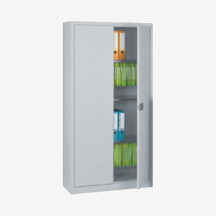 Jemini Contract Cupboard Steel 3 Shelves 914x400x1806mm Goose Grey KF08087 KF08087