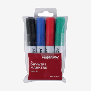 Assorted Whiteboard Marker Pens Bullet Tip (Pack of 4) 806005 WX98005