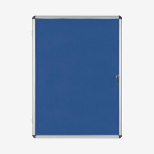 Bi-Office Enclore Felt Indoor Lockable Glazed Case 720x981x35mm Blue VT630107150 BQ52071