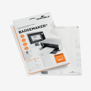 Durable Badgemaker Insert Sheets 52x100mm (Pack of 40) 145802 DB14058
